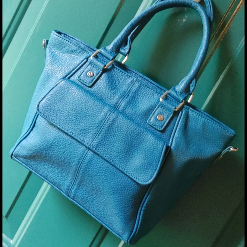 THIRTY-ONE JEWELL Teal Satchel Handbag - Picture 4 of 9